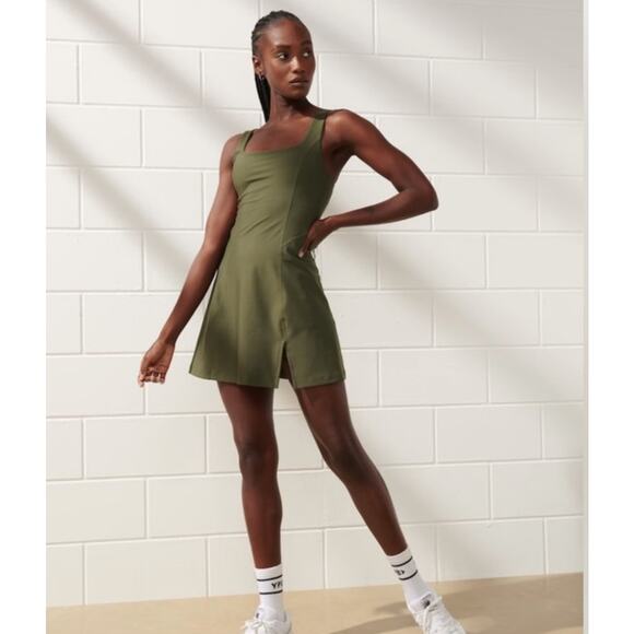Abercrombie & Fitch YPB Green Sculptlux Mini Dress Tennis Sporty Golf Athleisure - Picture 1 of 9